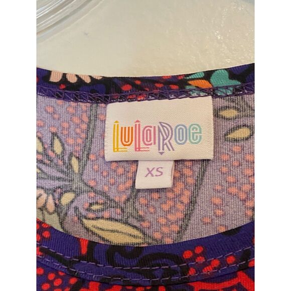 LulaRoe XS Maxi Dress Short Sleeve Scoop Neckline Stretch Polyester Spandex - Picture 3 of 7